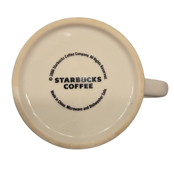 STARBUCKS 2006 PERCOLATOR STYLE MUG. WHITE AND YELLOW. 14 OZ. - Picture 4 of 5